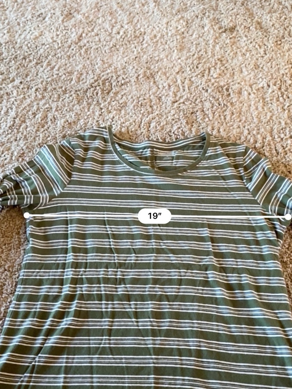 Duluth Trading Co Olive & White Striped Long-Sleeve Tee - Picture 4 of 5